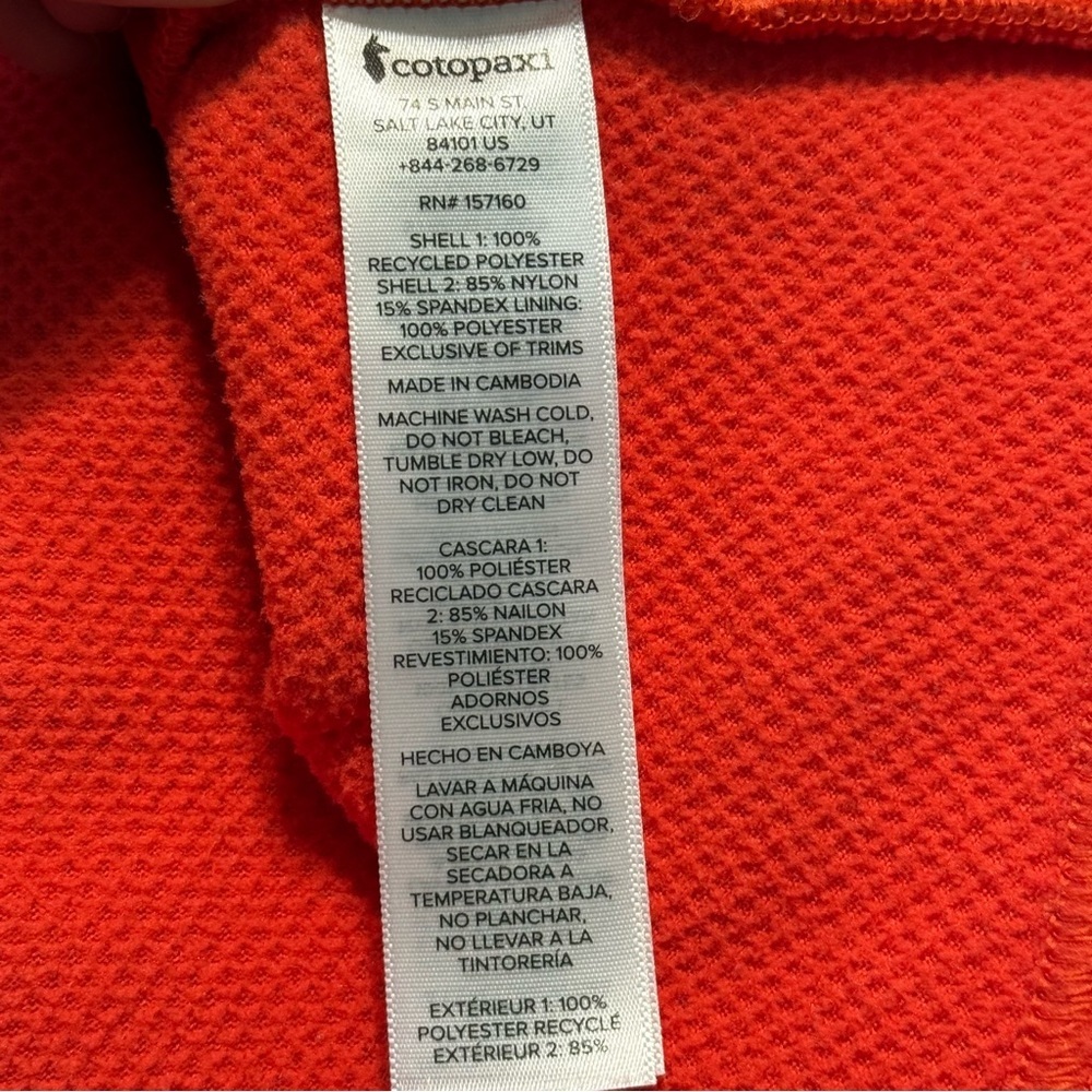 Cotopaxi Abrazo Half Zip Fleece Sweatshirt Women L Lightweight Nectar Canyon - Picture 9 of 15
